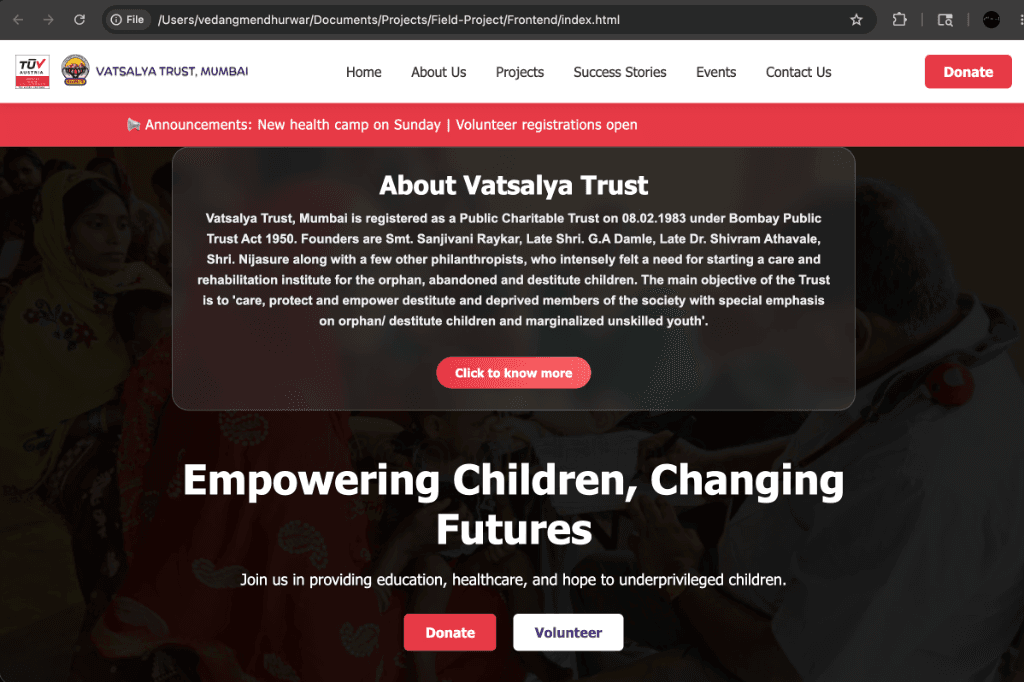 Vatsalya Trust NGO